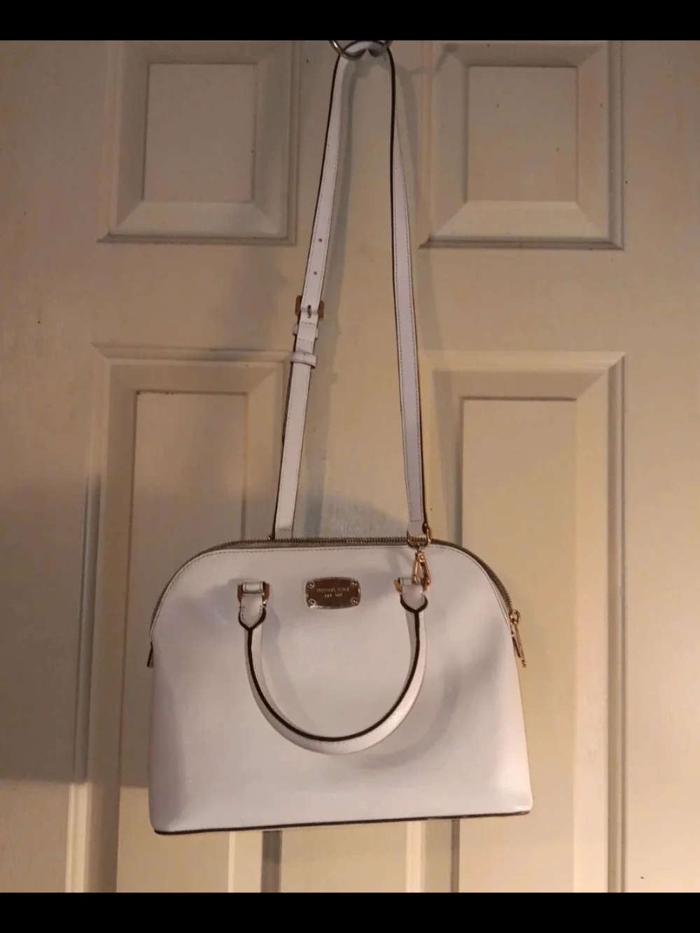 Michael KORS White Dome Satchel Handbag